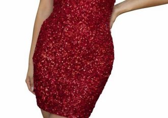 Primavera Womens Cocktail Dress In Red