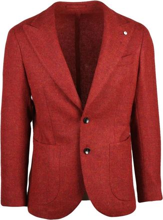 L.B.M. 1911 Giacca Stondata - Heren - Blazers - Rood - 3XL - Wol - Jassen