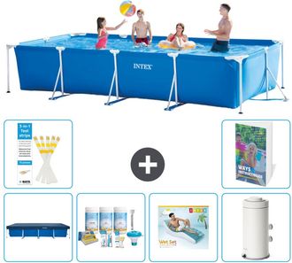Intex Piscina Con Estructura Rectangular - 450x220x84 Cm - 7-piezas S161