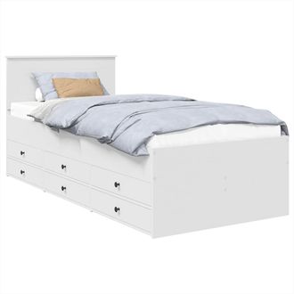 vidaXL Sof&aacute; Cama Con Caj&oacute;n Y Negro 75 X 190 Cm Madera De Ingenier&iacute;a Vidaxl
