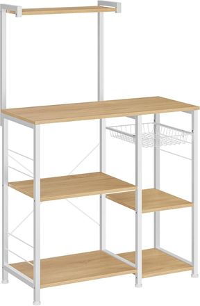 Vasagle Estanter&iacute;a de cocina de 40 x 90 x 134 cm de color beige y blanco