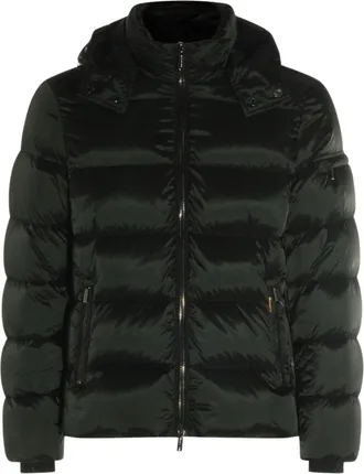 Moorer Quilted Hooded Jacket with Detachable Hood and Zippered Pockets