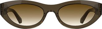 Calvin Klein Womens Oval Sunglasses - Brown