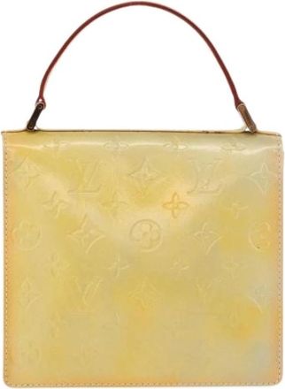 Louis Vuitton Pre-owned Canvas Handbag - Dames - Vintage Handtas - Beige - ONE Size - Leer - Vintage
