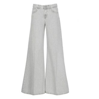 Dondup Wide Jeans, female, Gray, Size: W26 Jacklyn Wide-leg Jeans