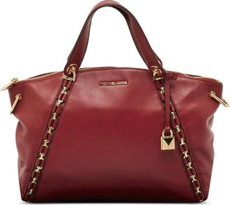 Michael Kors Leren shopper met rits - Rood