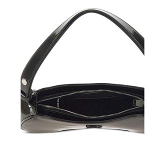 Diesel Patent Polyurethane Shoulder Bag - Black