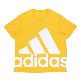 adidas Sports Round Neck Casual Alphabet Short Sleeve Yellow GK3327