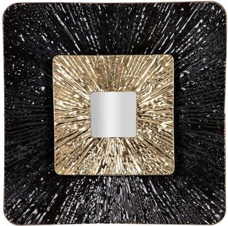 Adda Home Adda Home - Adorno Pared Metal Espejo Dorado Negro 53x7x53 Cm