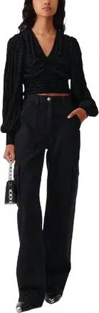 Iro Mait Cargo Baggy Jeans In Black/strass