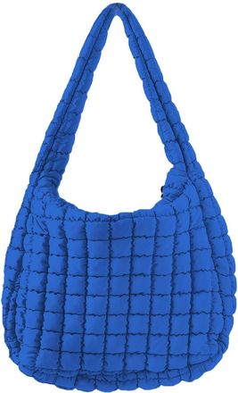 Generic Quilted Tote Bag for Women Elegant Puffy Crossbody Designer Handbag with Detachable Strap Versatile Fashion Accessory (Blue, One Size)