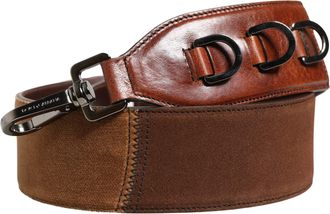 Dolce & Gabbana Bruine Paarden Velours Leren Tas Accessoire Schouderband
