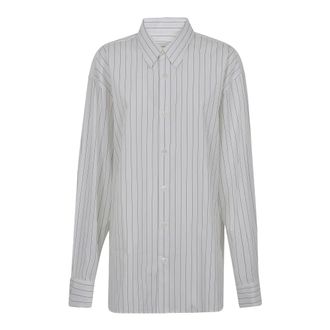 Dries Van Noten Casual Shirts, male, Blue, M, 2021 Modern White Shirt
