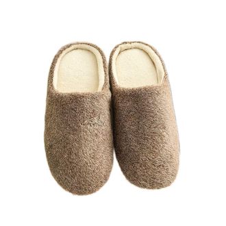 Generic Plush Soft Winter Floor Warm Bedroom Shoes Indoors Anti- Men Slippers Mens Slipper Mens Slipper Shoes Size 11 (Coffee, 7-7.5)