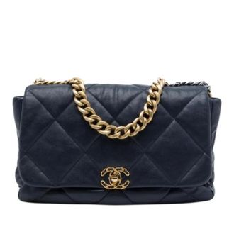 Chanel Borsa Pre-owned Medium 19 Flap Bag - - Pre-owned - Donna - Blu - ONE SIZE