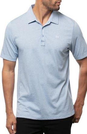 Travis Mathew The Zinna Slub Piqu&eacute; Polo in Heather Light Blue at Nordstrom Rack, Size Xxx-Large
