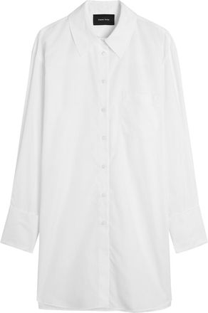 Simone Rocha Simone Rocha Elongated Cuff Button Placket Cotton-poplin Shirt - White - 10 (UK10 / S)