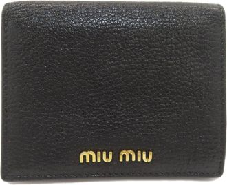 Miu Miu Black Leather Wallet (Bi-Fold) (Pre-Owned)