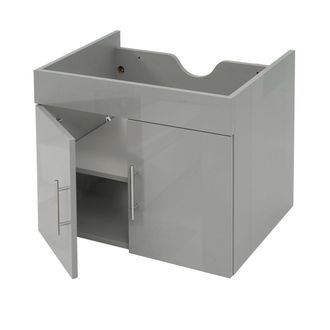 Hhg Mueble Bajo Lavabo Hhg 236, Mueble Bajo Lavabo Muebles De Ba&ntilde;o, Mvg Alto Brillo 60cm, Gris