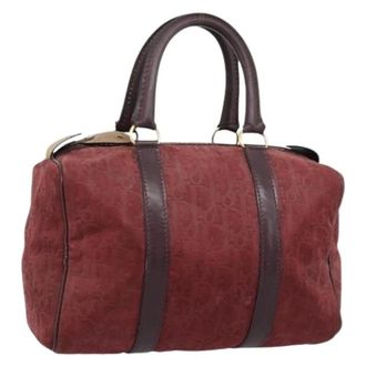 Dior Pre-owned Vintage Boston Bag - Dames - Vintage Handtas - Rood - ONE Size - Su&egrave;de - Vintage