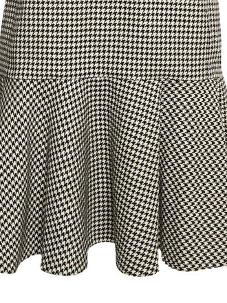 Ralph Lauren houndstooth flared dress - women - Fabric - M - Black