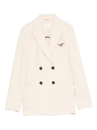 Circolo 1901 double-breasted pocket jacket - women - Fabric - 44 - Neutrals