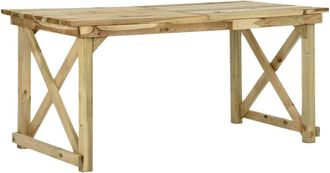 vidaXL Mesa De Jard&iacute;n De Madera 160x79x75 Cm Vidaxl