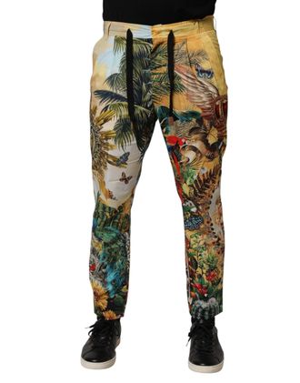 Dolce & Gabbana Mens Lounge Trousers Multicolor Cotton