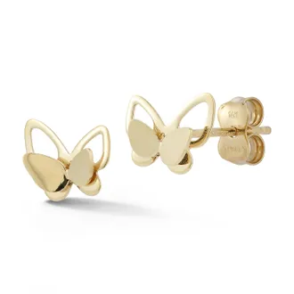 Ember Fine Jewelry 14K Gold Butterfly Studs