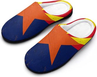 Generic Vintage Arizona Flag Cotton Slippers for Women Indoor Outdoor Slipper Slip-On Memory Foam Home Shoes