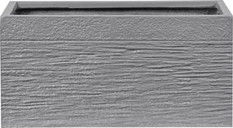 Beliani Maceta De Fibras De Arcilla Gris 50 X 23 X 24 Cm Para Interior Y Exterior Rectangular Myra