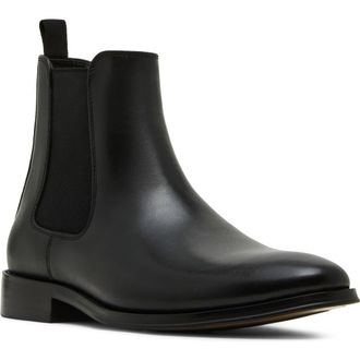 Steve Madden Avenue Chelsea Boot in Black Leather at Nordstrom, Size 11.5