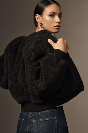 A Gold E Iona Skye Shearling Bomber Jacket