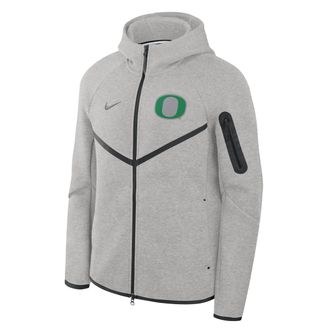 Nike Oregon Tech Fleece Windrunner Nike Mens College Full-Zip Hooded Jacket in Grey | 05L4086NUON-J35