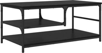 vidaXL Mesa De Caf&eacute; Roble Negro 90 X 49 X 40 Cm Madera Contrachapada Vidaxl