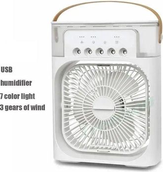 No Brand Bormans - Ventilador - Ventilador Port&aacute;til - Ventilador 3 En 1 - Humidificador - Enfriador De Aire - Iluminaci&oacute;n Led - Ajustable - Tres Velocidades De