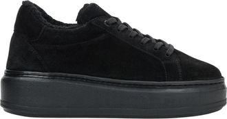 Estro & Luminara Velour Sneakers - Dames - Sneakers - Zwart - 36 EU - Leer - Schoenen