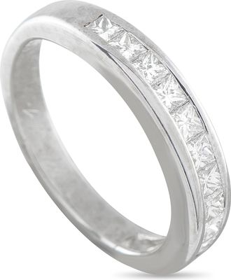 Luxury Bazaar 18K White Gold 0.60 ct Diamond Half Eternity Ring MF14-012026