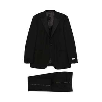 Canali Single Breasted Suits, male, Black, Size: 4XL Suit Canali