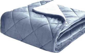 St. James Home Quilted Velvet & Sherpa Foot Pocket Throw