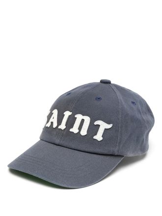 Saint Mxxxxxx logo-patch cap - Blue