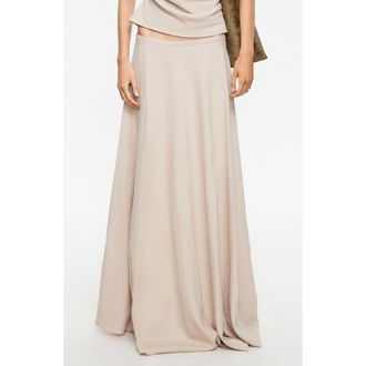 Lioness Halcycon Linen Blend Maxi Skirt in Beige at Nordstrom, Size X-Large