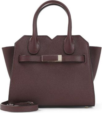 Valextra Maroon Milano Micro Satchel