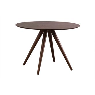 Miliboo Mesa De Comedor Redonda Dise&ntilde;o Nogal D106 Walford