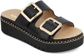 Mia Jacinta Buckle Strap Platform Sandal in Black at Nordstrom, Size 6.5