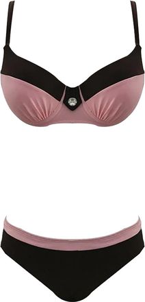 Generic Bikini Sets for Women UK Two Piece Color Block Swimming Costumes Womens High Waisted Plus Size Swimwear Full Coverage Swimsuits for Womens Sexy Push u