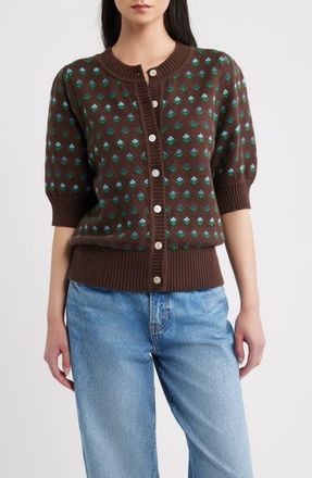 Rails Christine Floral Short Sleeve Cardigan in Cottage Floral at Nordstrom, Size X-Large