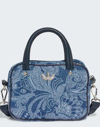adidas Originals Borsa quadrata in denim chiaro in collaborazione con Liberty London-Blu
