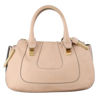 Chlo&eacute; Hayley Satchel Leather Pink Leather Handbag (Pre-Owned)