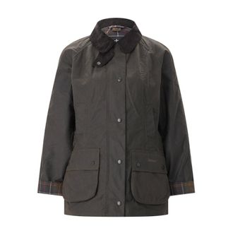 Barbour Jas met gewaxt katoen - Dames - Jassen - Bruin - Maat: XS Katoen